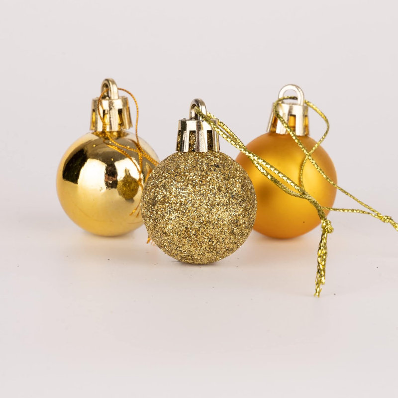 Polyvinyl Chloride (PVC) Bauble, Deep Gold, 3cm H x 3cm W x 3cm D