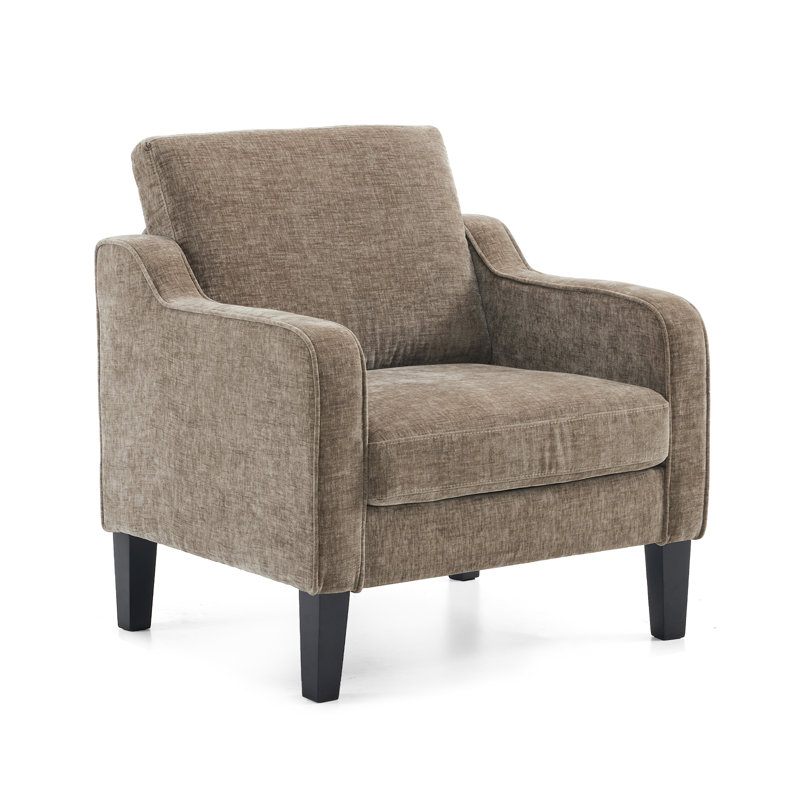 Fauteuil de 29,9 po de largeur Amaryia, Mélange de lin taupe