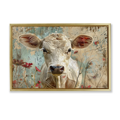  «Spring Country Cow», toile flottante encadrée par LSR Design Studio