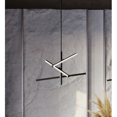 Knoll - LED Pendant - 24" - Black