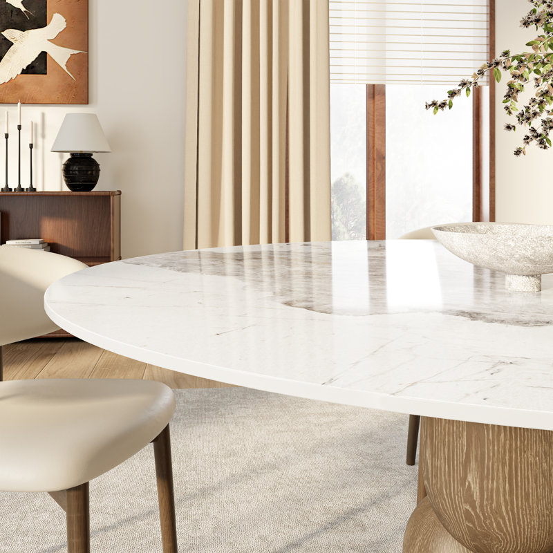Amberly 5 Pieces Round Dining Table Set, Kitchen Table And Chairs For 4, 29.52" H x 53.15" W x 53.15" D, Amber