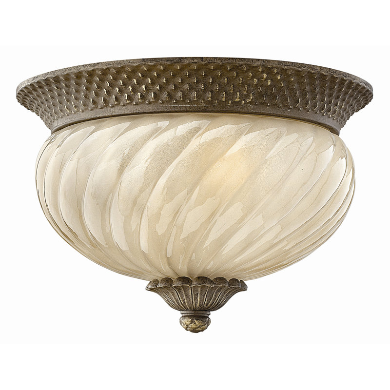 Plantation 2-Light Flush Mount, Standard, Incandescent