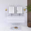 Meuble-lavabo mural double 59 po avec plateau en résine Macmaster-604255618