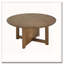 Table basse 32 po en rotin, table basse ronde en bois tissé de rotin