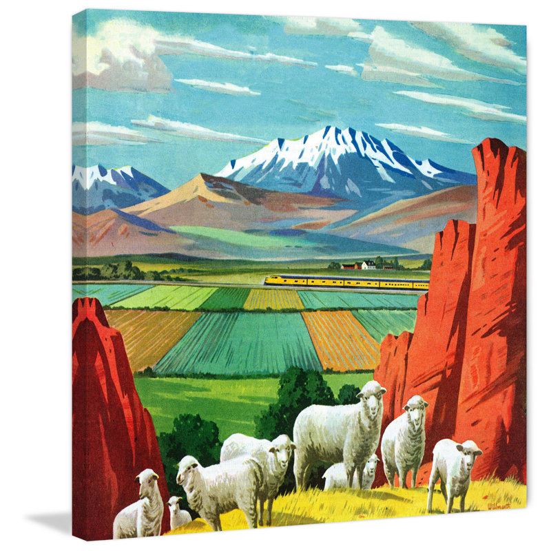 « westward voyage », reproduction d’art sur toile tendue, H 32 po x l 32 po x P 1,5 po