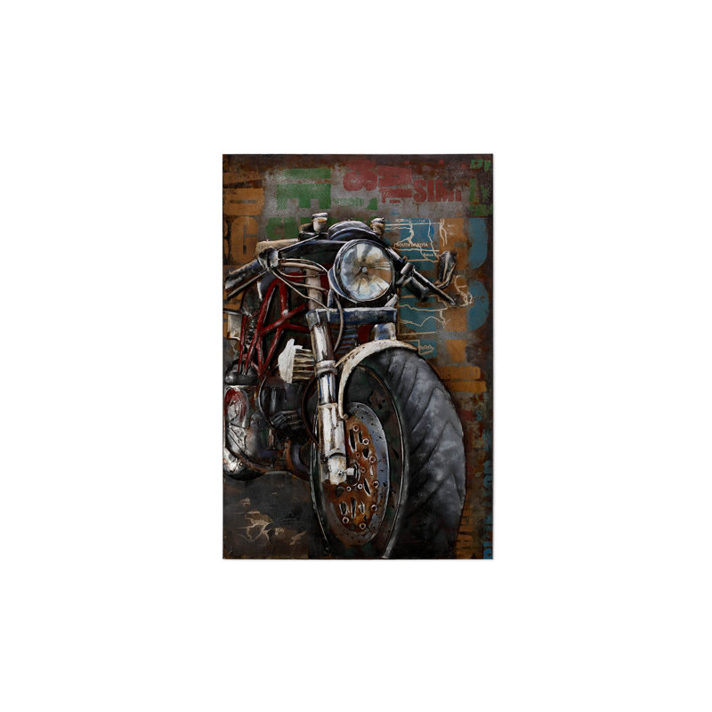 Handmade Industrial Transportation Wall Decor on Metal