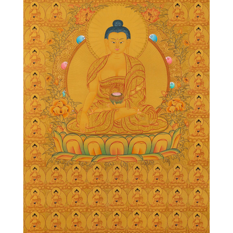 108 Bouddha Shakyamuni (Thangka sans brocart)