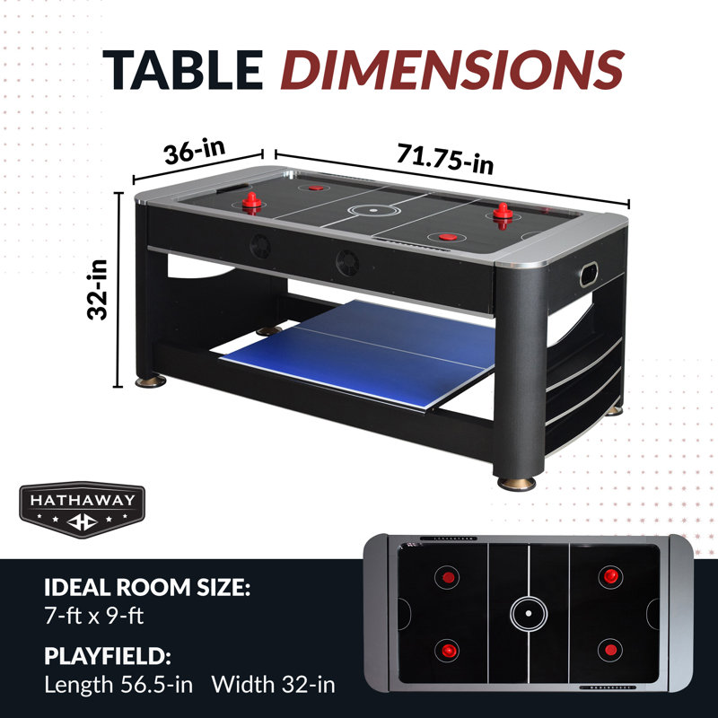 Table multi-jeux 72 po Triple Threat 3-en-1