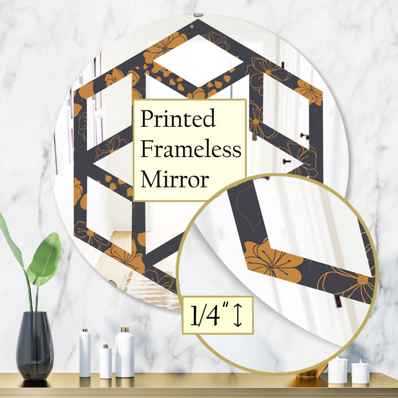 Miroir mural Hexagon Star, H 31,5 po x l po