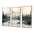 Toile avec cadre flottant or