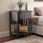Nallani Brown Finish 1-Drawer Accent Mission-Style Nightstand, 24.78" H X 18.74" W X 14.13" D