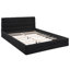 Élégant grand lit tapissier noir - Détails de fabrication-1285657851