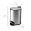 Poubelle à pédale ronde 1,3 gallon Acento avec couvercle à fermeture douce et à ouverture, seau amovible et pédale de qualité supérieure, acier inoxydable brossé-97830453