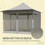 Gazebo, moustiquaire pour jardin avec sac de transport-123218922