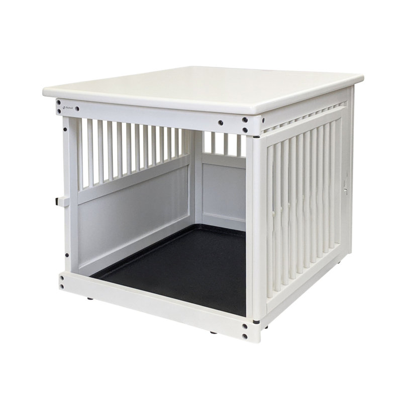 Casier tissé pour animaux table d'appoint, Moyen (H 24 po x l 25 po x P 31,1 po), Blanc