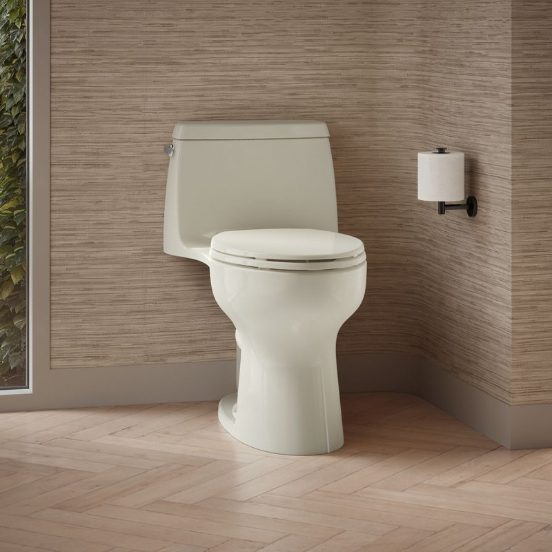 Santa Rosa One-Piece Compact Elongated 1.6 Gpf Toilet With Revolution 360 Swirl Flushing Technology, Beige
