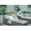 Chaise longue d'extérieur inclinable avec coussins 77,95 po Almanza-1027407072
