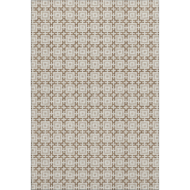Tapis taupe Markhi AMF139 lavable à la machine de qualité supérieure, Rectangle 2 pi 6 po x 3 pi 10 po