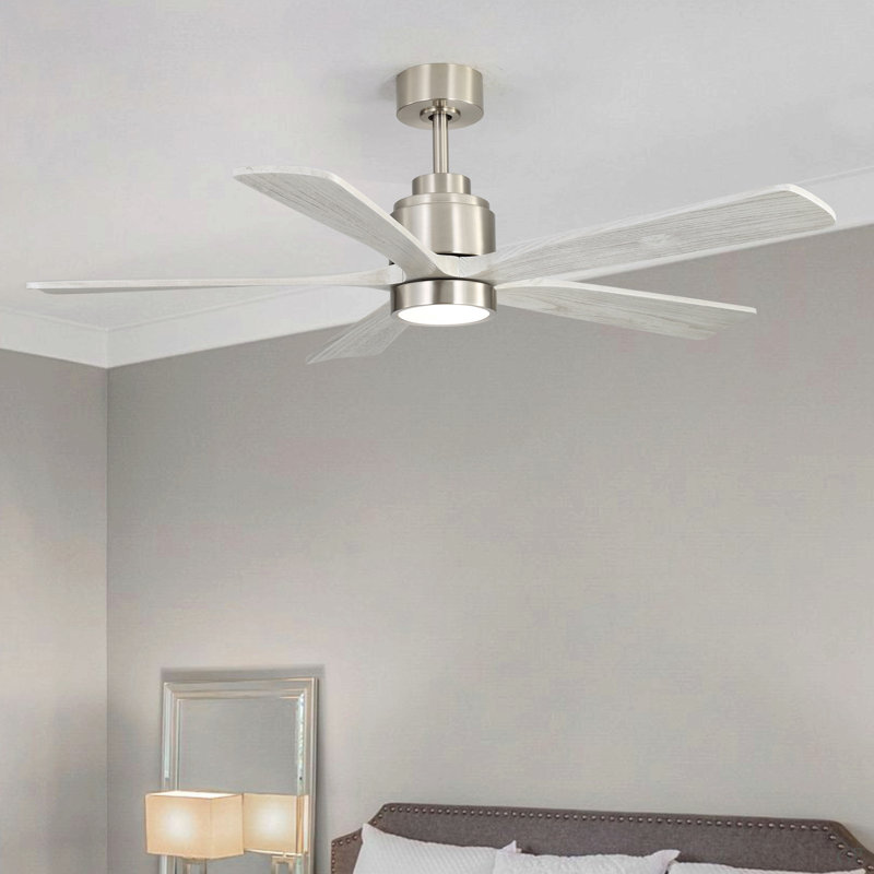 52 Inch Ultra Quiet Reversible Ceiling Fan With Light - Dimmable LED, Memory & Timer For Large Room