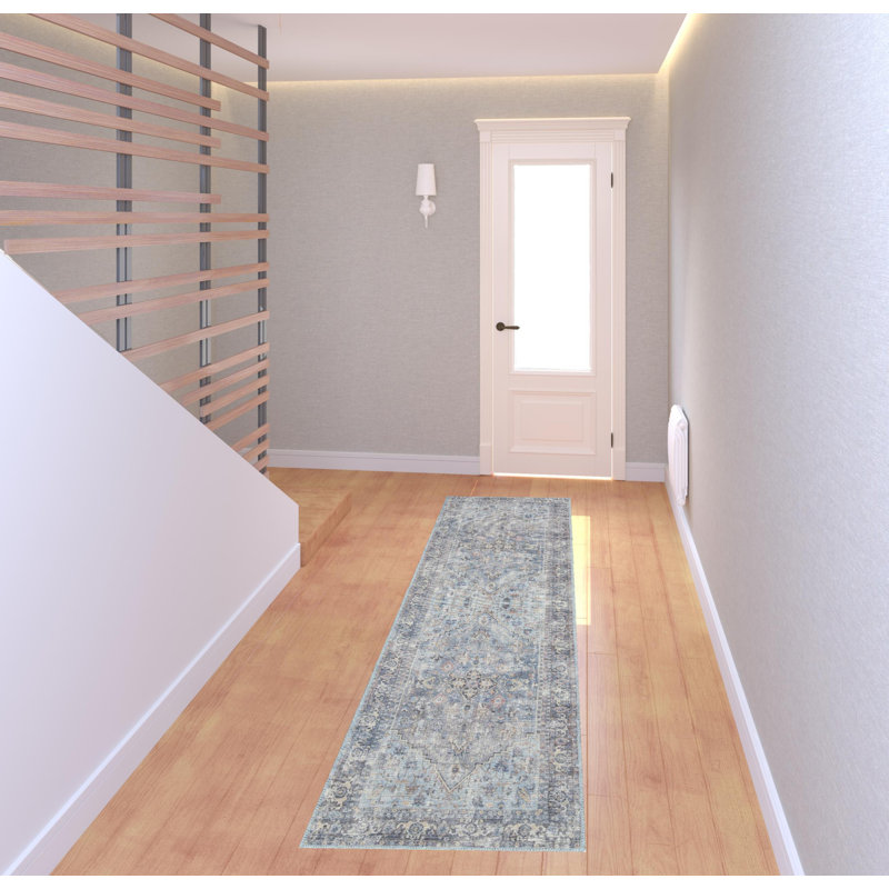 Quillin Machine Washable Oriental Area Rug , Runner 2'2" x 8'