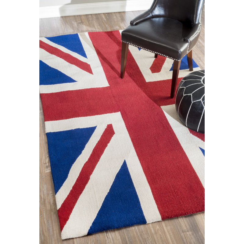 Tapis rouge Caley Union Jack, 5' x 8'