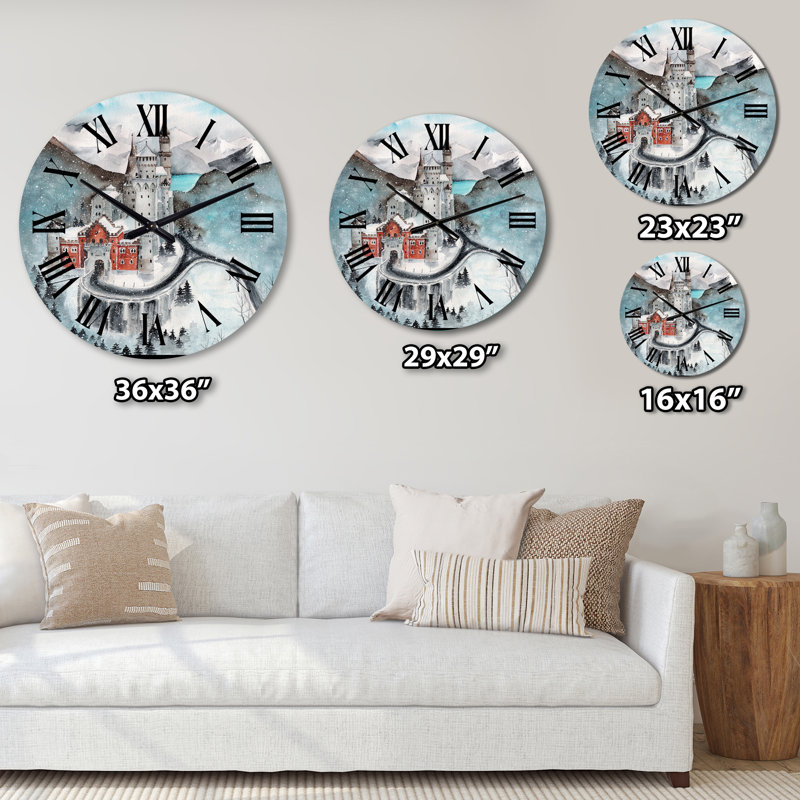 Horloge murale historique Mid-Century, Surdimensionné