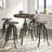 Grigor Round Solid Wood Top Metal Base Dining Table