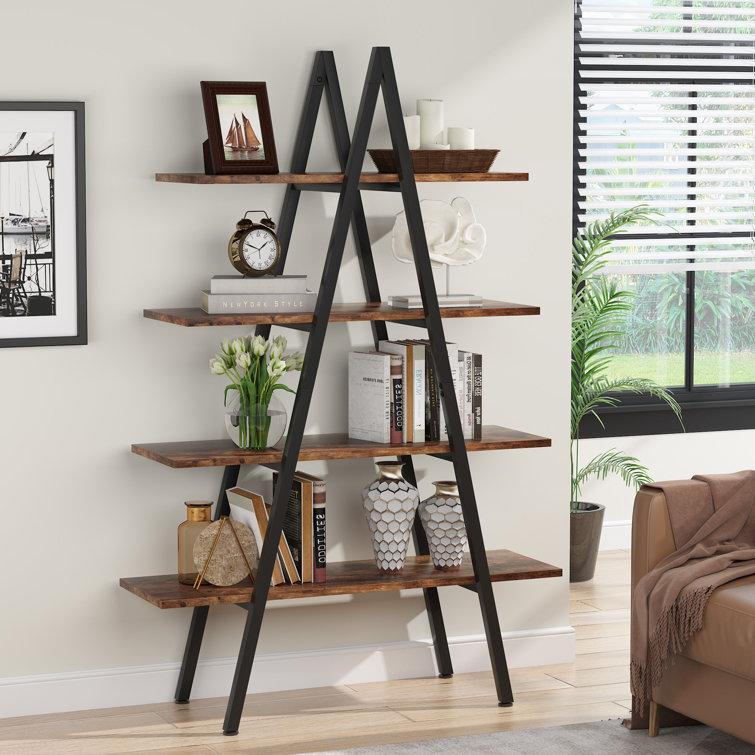 Crissy 65'' H x 35.84'' W Iron Etagere Bookcase