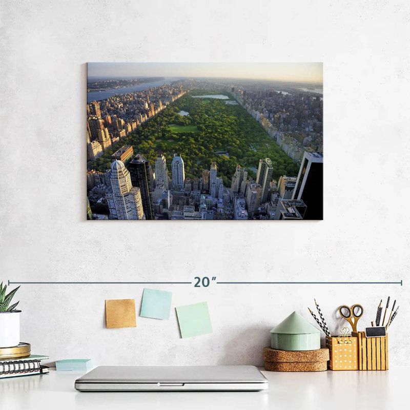 Central Park sur toile, H 8 po x l 12 po x P 1 po