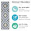 Tapis d'escalier intérieur antidérapant 9 po x 28 po Tetra Multi Design-52287898