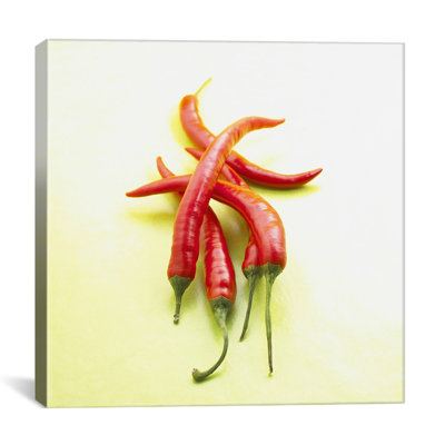 Food and Cuisine Red Chili Peppers Photographic Print on Canvas