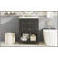 Meuble-lavabo de rangement rétro avec lavabo en céramique et tablette ouverte 24 po Retro Design-129488768