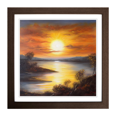 Sunrise Oil Painting - Framed Print