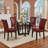 Wexford Collection Set of 4 Mid-Century Modern Parsons Dining Chairs, Upholstered Faux Leather Dining Chairs with Solid Wood Legs, High Back Side Chairs for Dining Room, Kitchen or Breakfast Nook, Red-587628566