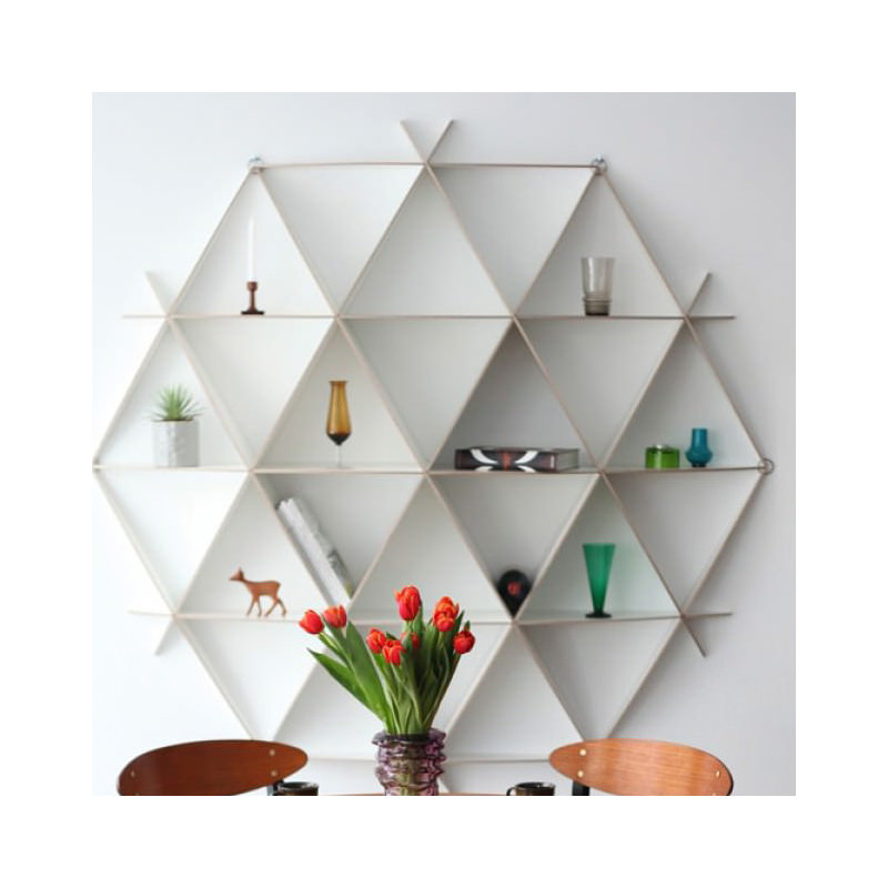 4 Piece Cube Shelf, White, 132cm H x 132cm W x 30cm D