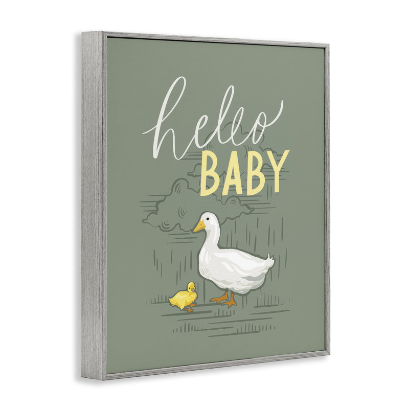 «Hello Baby Duck & Duckling», estampe numérique encadrée par Caverly Smith, Estampe numérique Farmhouse, H 14 po x l 11 po