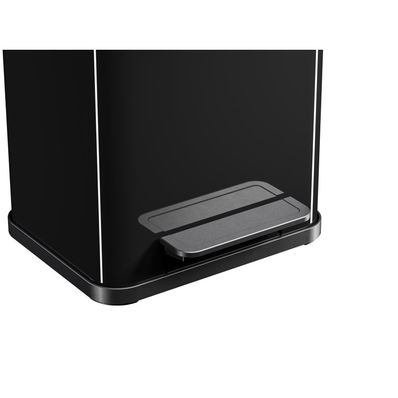 Step On Rubbish Bin, Black/Black, 17 L.