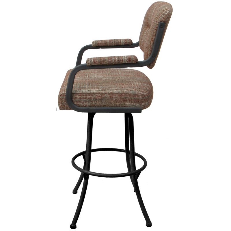 Huba Swivel Counter Stool, Grey, Brown, Bar Stool (30” Seat Height)