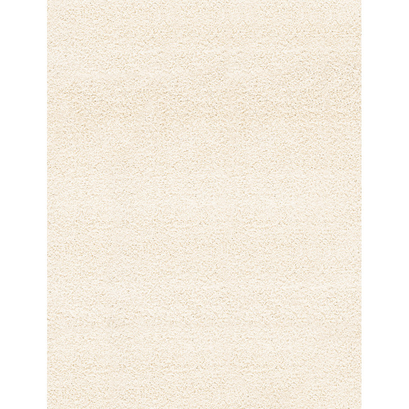 Alana Transitional Solid Cream Polypropylene Rectangle Shag Area Rug, 8'10'' x 12'2'', 9x12 - ( 8'10'' x 12'2'' )