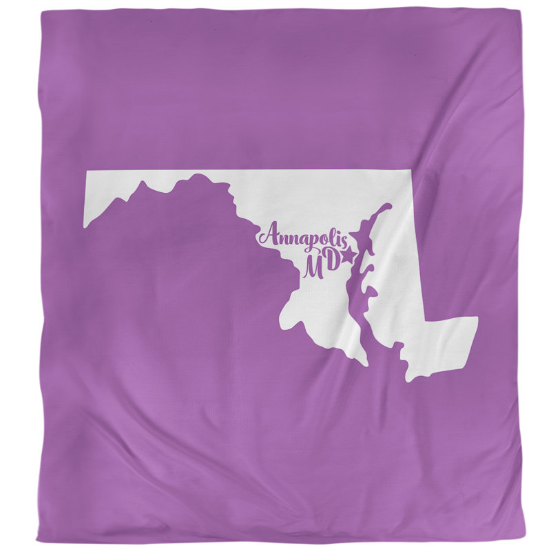 Housse de couette simple annapolis Maryland, Housse de couette pour très grand lit, Violet, Microfibre