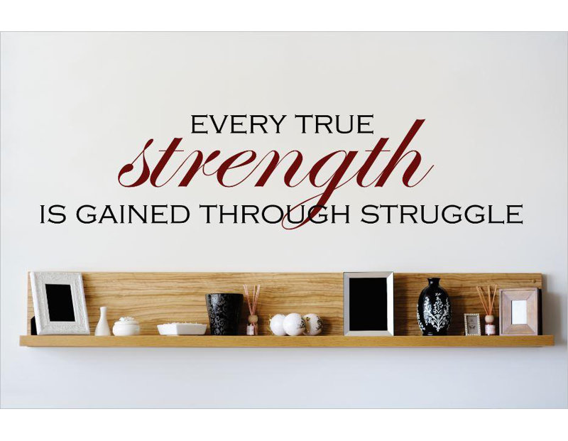 Text & Numbers Wall Decal, 10" H x 40" W x 0.16" D, Black/Brown