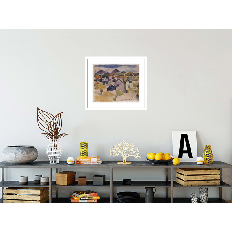 «View of Saint Germain» par Paul Klee, impression giclée sur cadre, H 23,5 po x l 27,19 po