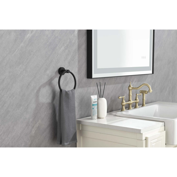 Matt Black Bathroom Hardware Set Towel Shelf Wall Mounted Towel