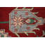Tapis oriental géométrique rouge Kazak 10