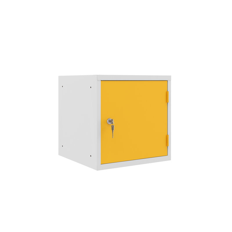 Casiers à cubes 15 po Stokes - casier 7035P - porte RAL 7012P, Jaune