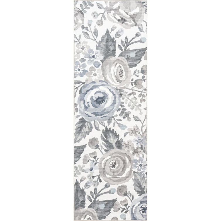 Tiffani Floral & Paisley Spill Proof Machine Washable Area Rug for Living Room Bedroom Dining Room Kitchen