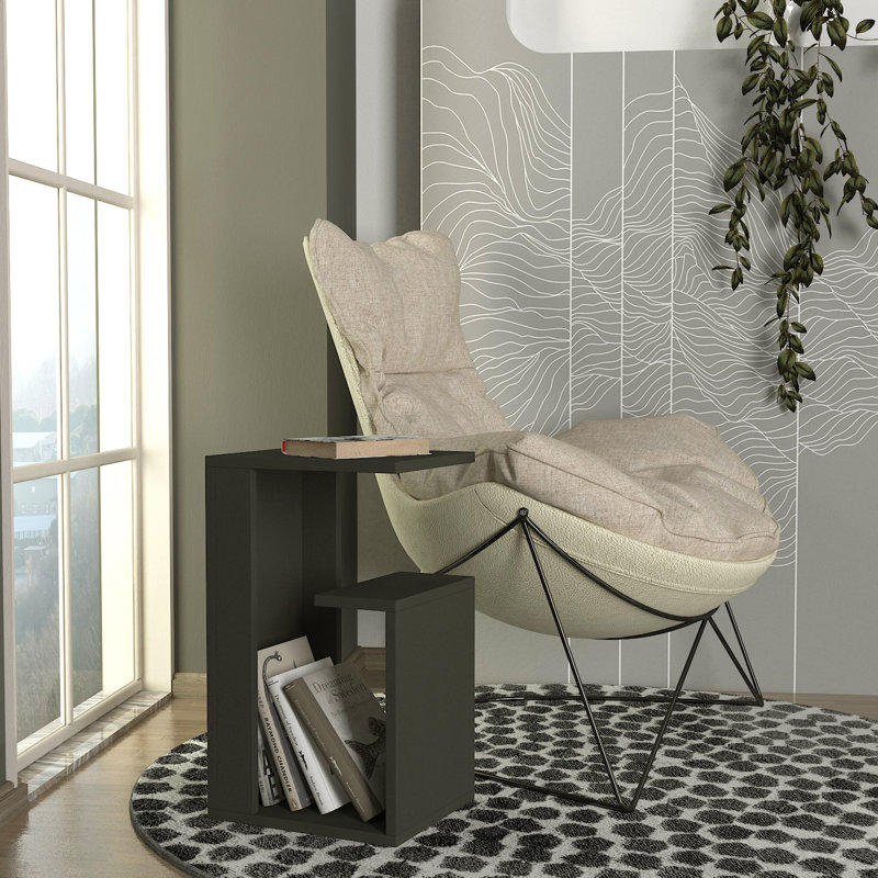 Lauchlan Tray Top End Table, Anthracite