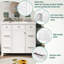 Meuble-lavabo simple 36 po avec plateau en bois manufacturé Meaghan
