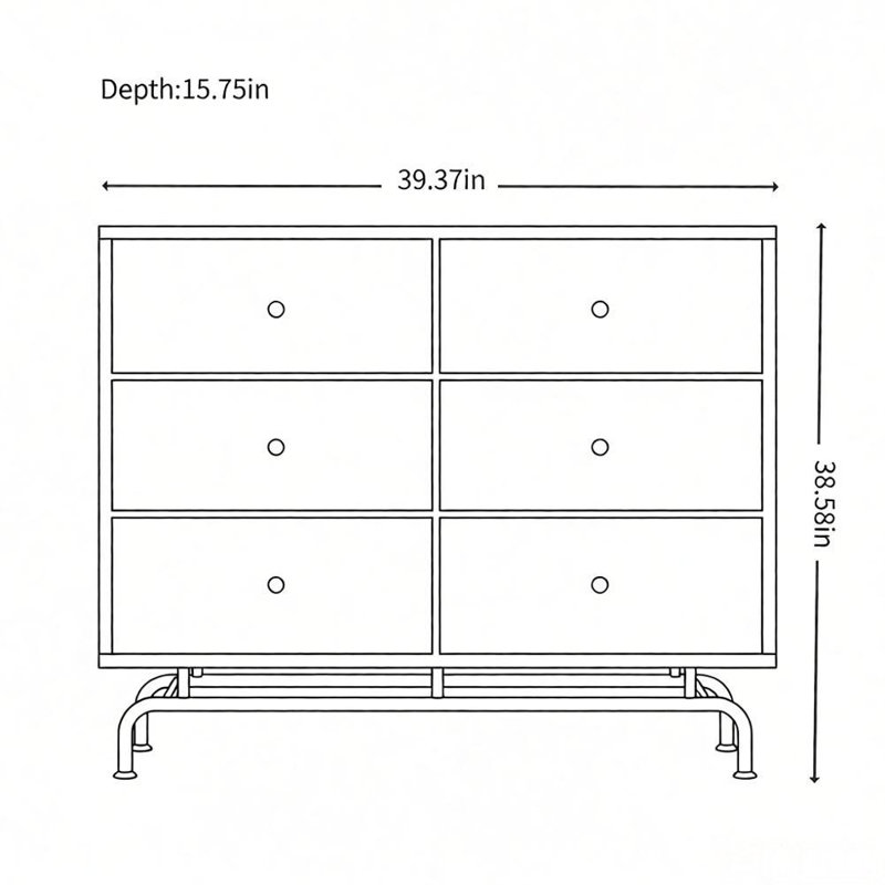Armoire décorative French Creative Design, H 38,58 po x l 39,37 po x P 15,75 po