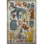 Tapis décoratif moderne à motifs clairs et multicolores-458797500